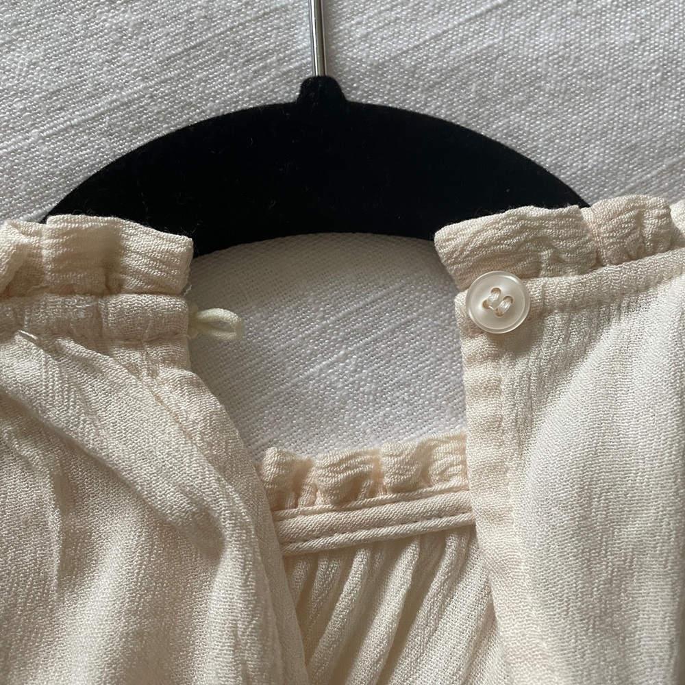 Cream Ruffle Blouse - Picture 2 of 7
